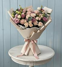 Букет цветов из:  Розы и Лизиантусы в Мартемьяново