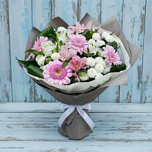 Букет цветов из:  Герберы, Альстромерии и Хризантемы #REPLACE_PRED# Мартемьяново