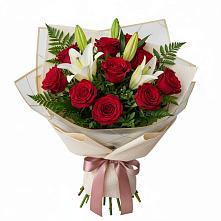 Букет цветов из:  Лилии и Розы #REPLACE_PRED# Мартемьяново