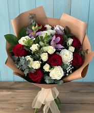 Букет цветов из:  Розы и Альстромерии в Мартемьяново
