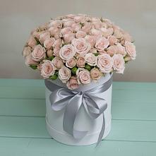 Цветочная композиция из Розы в шляпной коробке в Мартемьяново