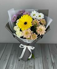 Букет цветов из:  Розы, Герберы и Хризантемы #REPLACE_PRED# Мартемьяново