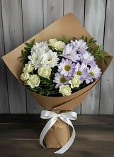 Букет цветов из:  Хризантемы и Розы в Мартемьяново