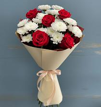 Букет цветов из:  Розы и Хризантемы в Мартемьяново