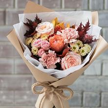 Букет цветов из:  Гвоздики, Хризантемы и Розы в Мартемьяново