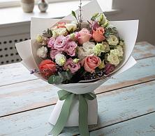 Букет цветов из:  Розы, Лизиантусы и Гвоздики #REPLACE_PRED# Мартемьяново