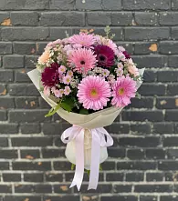 Букет цветов из:  Герберы и Хризантемы в Мартемьяново
