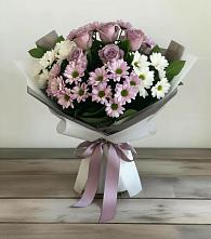 Букет цветов из:  Хризантемы и Розы #REPLACE_PRED# Мартемьяново