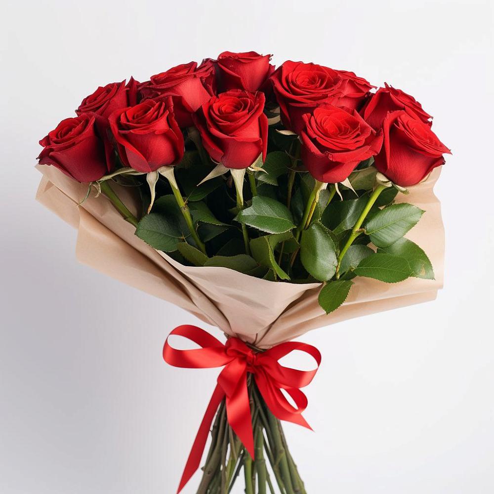 Букет 11 Красных роз Эдлесс Лав в Мартемьяново