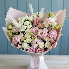 Букет цветов из:  Альстромерии и Розы в Мартемьяново