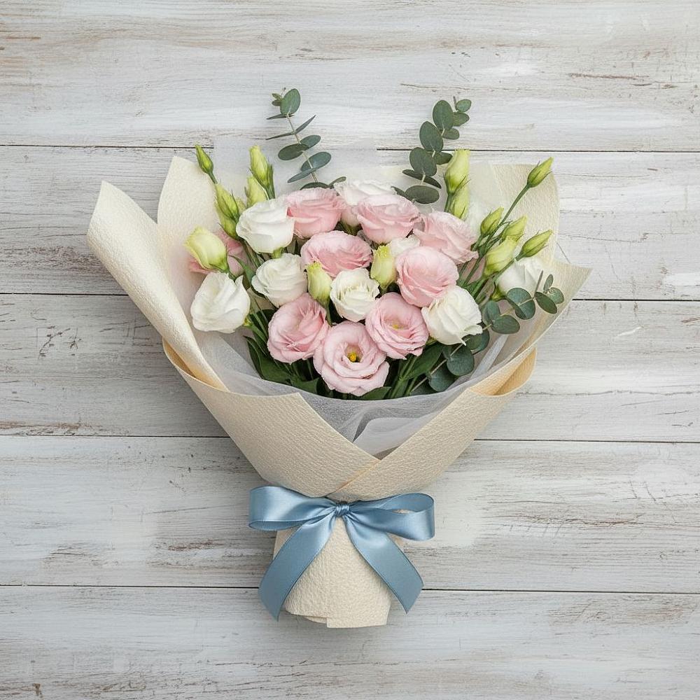 Букет цветов из: Лизиантусы в Мартемьяново